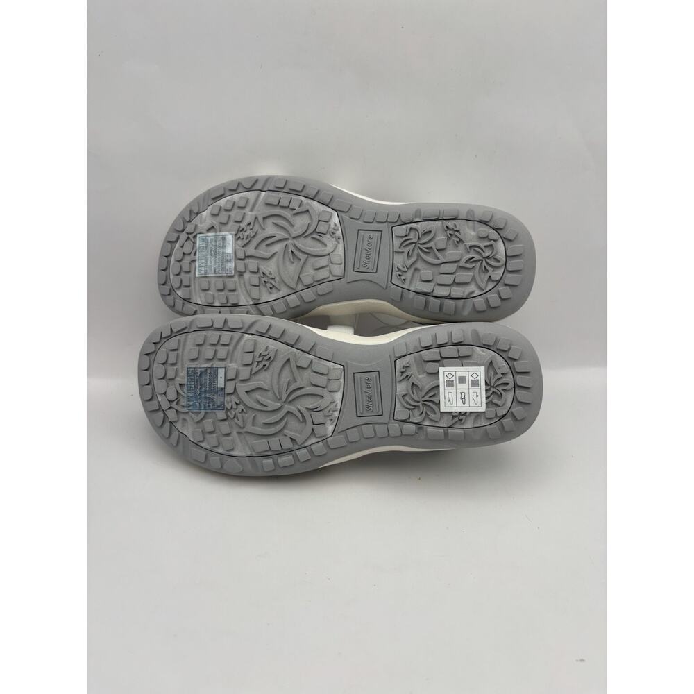 Skechers Reggae Hands Free Slip In White Sandals Women Size 7 - Picture 8 of 9